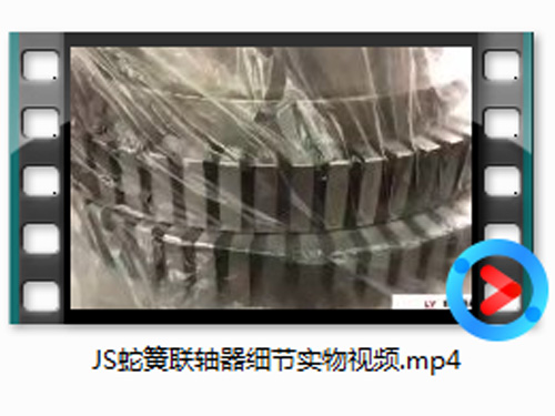 JS蛇簧联轴器细节实物视频